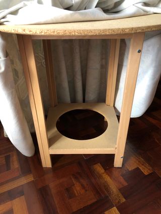 Mesa camilla redonda 80cm con faldón