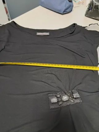 Abito Corte dei Gonzaga nero con dettagli sabbia