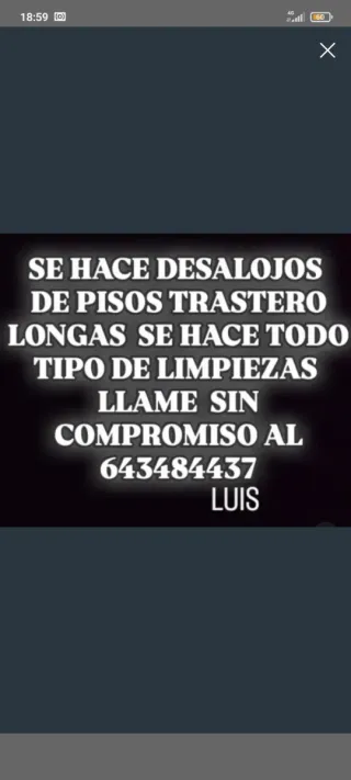 SE HACEN DESALOJOS MUDANZAS DESESCOMBRO PORTES