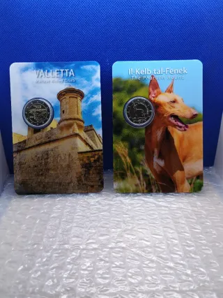 2x Malta 2026 Coincard Valletta /Il-Kelb tal-Fenek