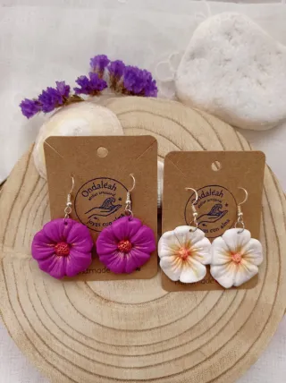 Pendientes artesanales hechos a mano Plata de ley