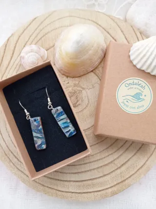 Pendientes artesanales hechos a mano Plata de ley