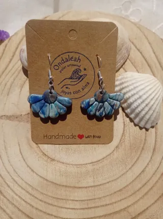 Pendientes artesanales hechos a mano Plata de ley