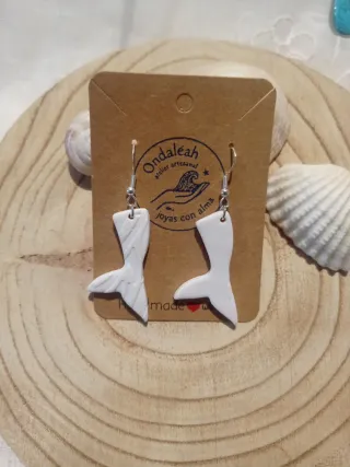 Pendientes artesanales hechos a mano Plata de ley