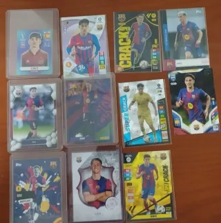 Lote Cartas Fútbol Gavi FC Barcelona Panini