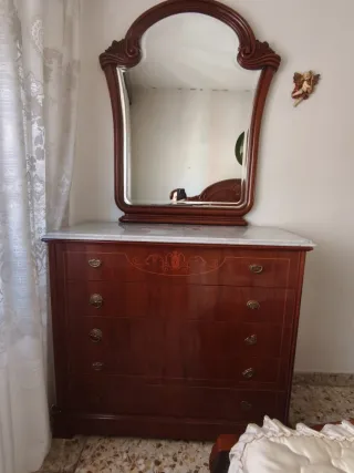 Dormitorio completo madera oscura
