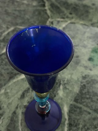 Lotto 4 Calici da Collezione in Vetro di Murano