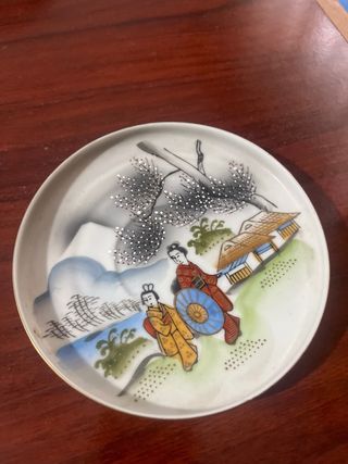 Juego de té japonés de porcelana