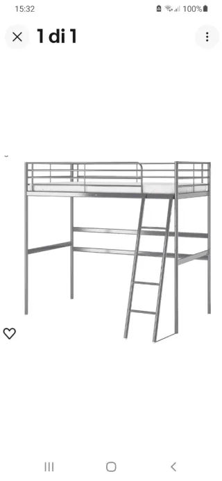 Letto a soppalco Ikea 1 piazza e mezza