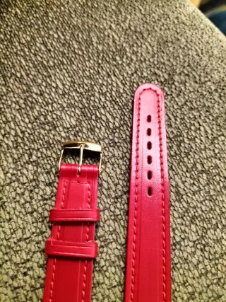 Correa de piel para reloj - Roja nueva