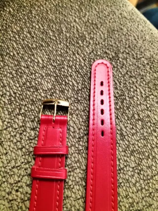 Correa de piel para reloj - Roja nueva