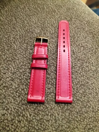 Correa de piel para reloj - Roja nueva