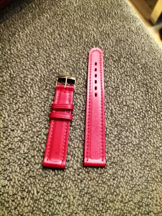 Correa de piel para reloj - Roja nueva