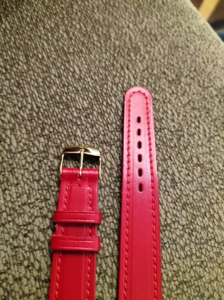 Correa de piel para reloj - Roja nueva