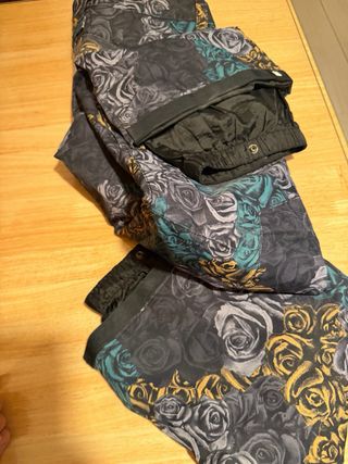 Pantalones de Nieve Estampado Rosas