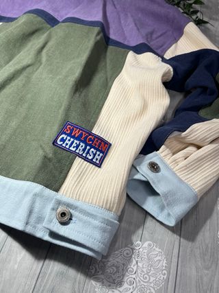 Chaqueta oversize multicolor