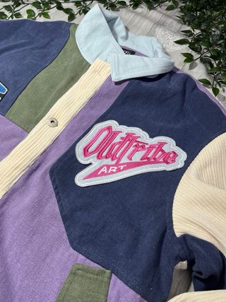 Chaqueta oversize multicolor