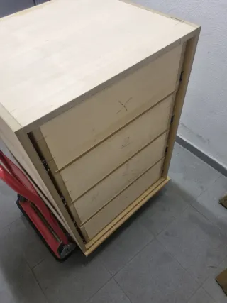 Cajonera de madera 4 cajones 60 x 50 x 83