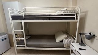 Litera metálica IKEA blanca + 2 colchones