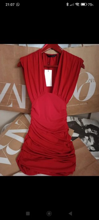 Vestido Zara Rojo Talla Única