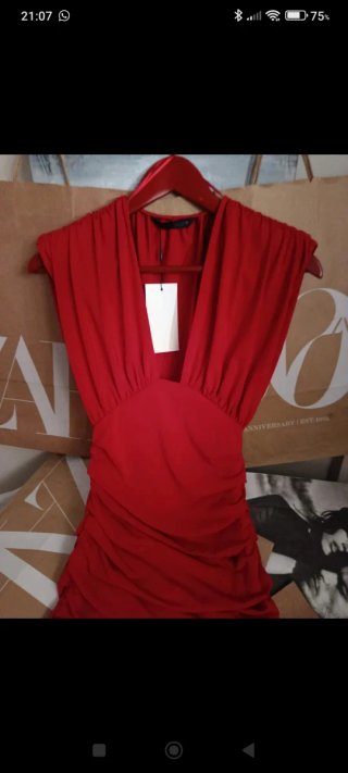 Vestido Zara Rojo Talla Única