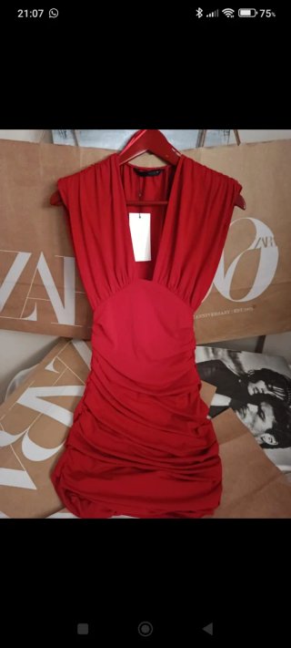 Vestido Zara Rojo Talla Única