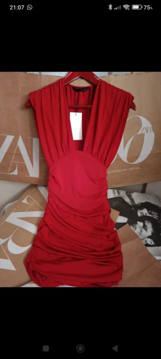 Vestido Zara Rojo Talla Única