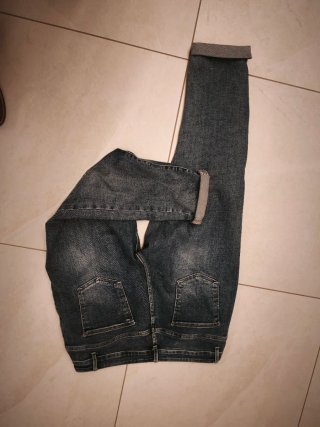 Jeans donna vita alta bottoni gioiello