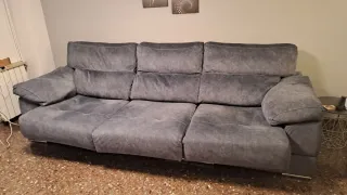 Sofá 3 plazas extensible gris