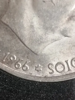 Moneda Plata 100 pts Franco 1966