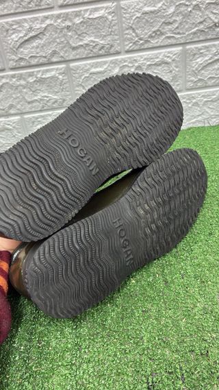 Scarpe Hogan Donna Pelle Vernice Verde Scuro