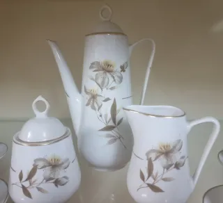 Juego de café vintage floral