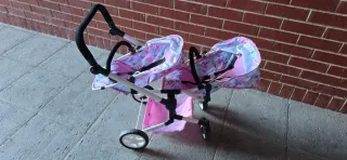 Carrito de muñecas gemelar