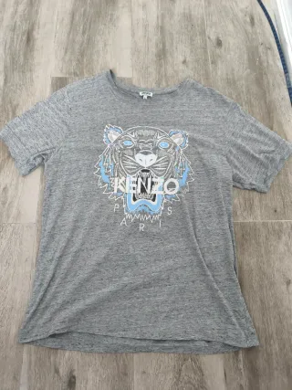 Camiseta Kenzo Tigre Gris y Azul