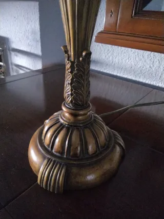 Lámpara Candelabro Dorada y Transparente