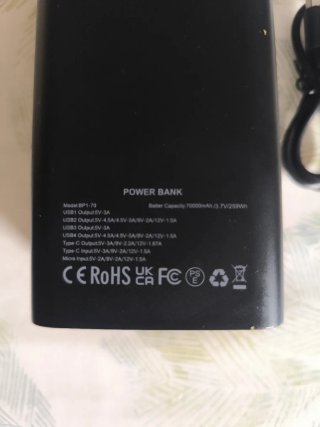 Batería Externa 70000mAh PD/QC3.0