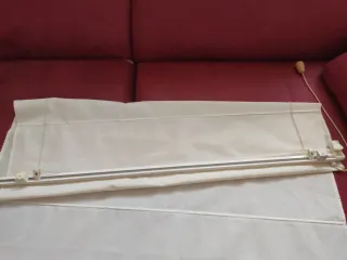 Estor beige de tela 1,34 de alto x 0,94 de ancho