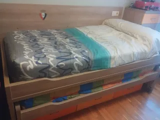 Cama con cajones y ruedas 2 camas nido juveniles