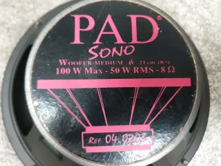 Woofer 8 pulgadas PAD SONO 50W.