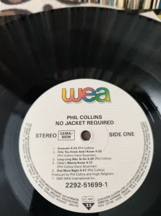 Vinilo Phil Collins No Jacket Required