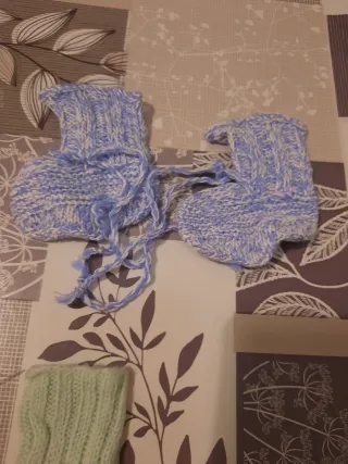 Scarpine lana e cotone neonato fatte a mano