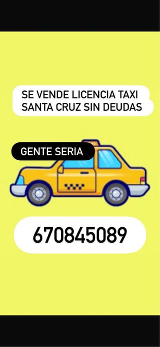 Se vende licencia de taxi ( CON O SIN VEHÍCULO )
