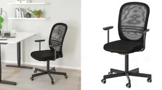Silla de oficina IKEA FLINTAN malla negra