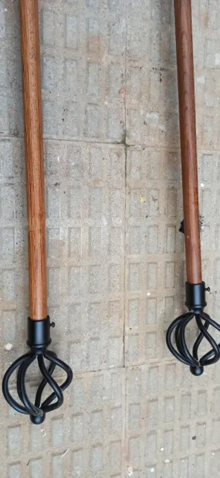 Barre per tende in legno e metallo