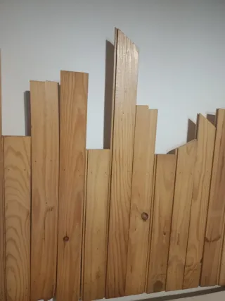 Cabecero de madera estilo rústico