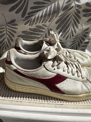 Scarpe Diadora Donna Vintage Bianche e bordeaux