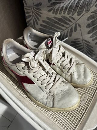 Scarpe Diadora Donna Vintage Bianche e bordeaux