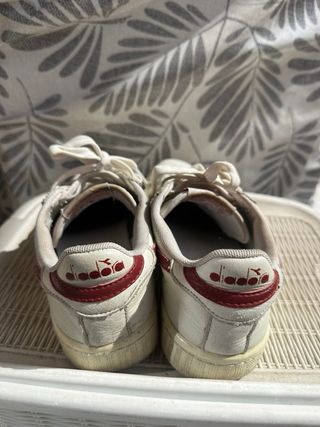 Scarpe Diadora Donna Vintage Bianche e bordeaux