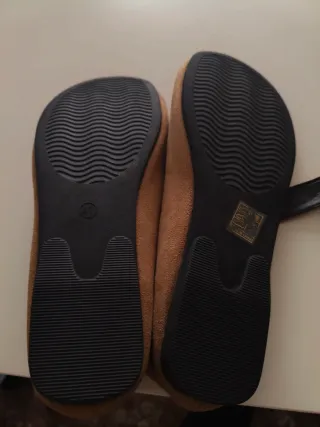Zapatos planos mujer ante marrón T41