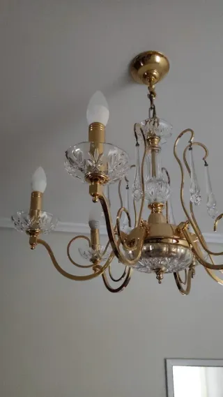 Lámpara de araña de cristal bohemia